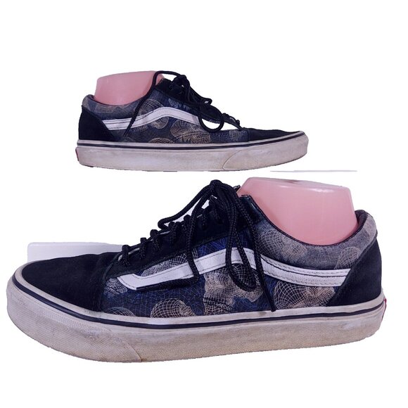 Vans Wireframe Skull Shoes Sneakers Canvas Suede Lace Up Mens 7.5 Womens 9 main image 7
